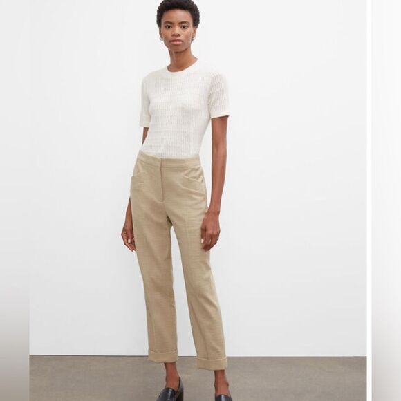 Nwt Club Monaco Textured Slim Trousers size 4 - Picture 4 of 5